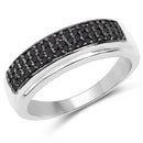 0.29 Carat Genuine Black Diamond .925 Sterling Silver Ring-1