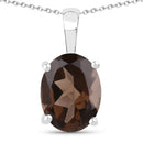 3.14 Carat Genuine Smoky Quartz .925 Sterling Silver Jewelry Set-2