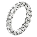 Round Cut Lab Grown Diamond Eternity Ring in 14k White Gold (2 cttw FG/VS2)-4