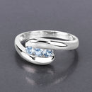 0.74 Carat Genuine Blue Topaz .925 Sterling Silver Ring-4
