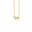 14k Yellow Gold Chain Necklace with Polished Knot-5