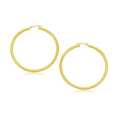 10k Yellow Gold Polished Hoop Earrings (30 mm)-1