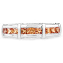 1.08 Carat Genuine Orange Sapphire .925 Sterling Silver Ring-3