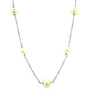 14k White Gold Necklace with White Pearls-4
