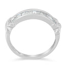 .925 Sterling Silver 1/2 Cttw Baguette Cut Diamond Channel Set X-Station Wedding Ring (H-I Color, I1-I2 Clarity) - Size 6-1/2-2