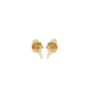 14k Yellow Gold Polished Round Stud Earrings-3