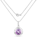 8.00 Carat Genuine Amethyst .925 Sterling Silver Pendant-2
