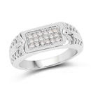 0.27 Carat Genuine White Diamond .925 Sterling Silver Ring-1