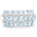 2.29 Carat Genuine Blue Topaz & White Topaz .925 Sterling Silver Ring-3