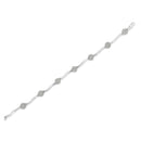 .925 Sterling Silver 1.0 Cttw Diamond Cluster Miracle-Set Station & Twisted Bar 7" Tennis Bracelet (H-I Color, I1-I2 Clarity)-4