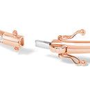 14K Rose Gold 1.00 Cttw Half Eternity Diamond Bangle Bracelet (G-H Color, SI2-I1 Clarity) - 7" Inches-9