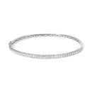 14K Rose Gold 1.00 Cttw Half Eternity Diamond Bangle Bracelet (G-H Color, SI2-I1 Clarity) - 7" Inches-11