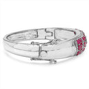 6.65 Carat Genuine Ruby and White Topaz .925 Sterling Silver Bracelet-11