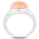 6.00 Carat Genuine Peach Moonstone .925 Sterling Silver Ring-2