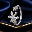 925 Sterling Silver Ring with White Gold Plating and CZ for Women-1