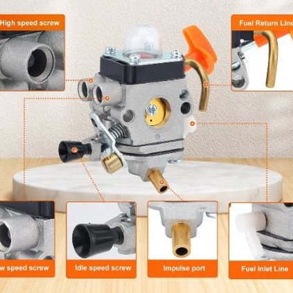Hipa FS90R Carburetor for Stihl FS 90R FS90 FS87 FS87R FS100RX FS110 FS110R FS130R Trimmer Replace 4180 120 0611 C1Q-S174 C1Q-S176
