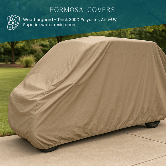 8 Passenger Golf Cart Storage Cover Taupe