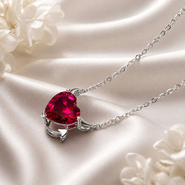 925 Sterling Silver Necklace with 1.5x1.3 cm Pendant for Women - 0