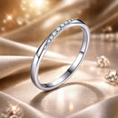 925 Sterling Silver Pavé Set CZ Platinum Plated Ring Size 6 for Women-1