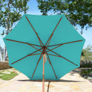 11ft Market Patio Umbrella 8 Rib Replacement Canopy Aruba Turquoise-6