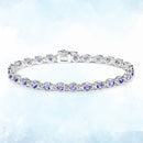 4.59 Carat Genuine Tanzanite .925 Sterling Silver Bracelet-2
