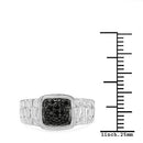 0.22 Carat Genuine Black Diamond .925 Sterling Silver Ring-3