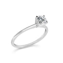 14K White Gold 1/2 Cttw Round Lab Grown Diamond 4 Prong Solitaire Engagement Ring (F-G Color, VS2-SI1 Clarity) - Size 7-3