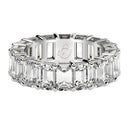 Emerald Cut Lab Grown Diamond Eternity Ring in 14k White Gold (8 cttw FG/VS2)-2