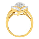 10K Yellow Gold Diamond Cluster Ring (1/2 Cttw, I-J Color, I1-I2 Clarity) - Size 8-2