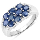 2.00 Carat Genuine Blue Sapphire .925 Sterling Silver Ring-1