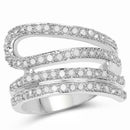 0.83 Carat Genuine White Diamond .925 Sterling Silver Ring-1