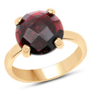 7.38 Carat Genuine Garnet .925 Sterling Silver Ring-1
