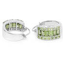 4.96 Carat Genuine Peridot .925 Sterling Silver Earrings-3
