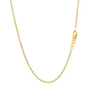 14k Yellow Gold Round Cable Link Chain 1.5mm-3