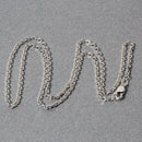 14k White Gold Diamond Cut Cable Link Chain 1.8mm-5