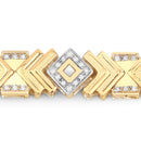 0.98 Carat Genuine White Diamond .925 Sterling Silver Bracelet-3