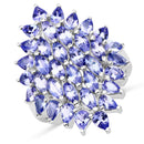 5.04 Carat Genuine Tanzanite .925 Sterling Silver Ring-1