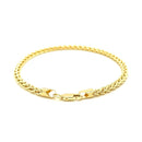 3.3mm 14k Yellow Gold Light Weight Wheat Bracelet-3