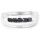 0.50 Carat Genuine Black Diamond .925 Sterling Silver Ring-3