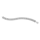 14k White Gold Faceted Panther Link Chain Bracelet-2