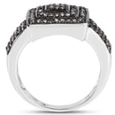 0.42 Carat Genuine Champagne Diamond .925 Sterling Silver Ring-2