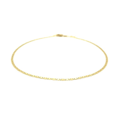 14k Yellow Gold Mariner Link Anklet 1.7mm - 0