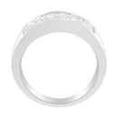 14K White Gold Princess and Baguette-cut Diamond Ring (1.0 Cttw, H-I Color, VS2-SI1 Clarity) - Size 6-3