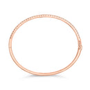 14K Rose Gold 1.00 Cttw Half Eternity Diamond Bangle Bracelet (G-H Color, SI2-I1 Clarity) - 7" Inches-6