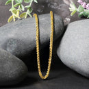 2.7mm 14k Yellow Gold Lite Diamond Cut Round Franco Chain-4