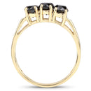 0.99 Carat Genuine Black Diamond .925 Sterling Silver Ring-2