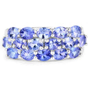 2.72 Carat Genuine Tanzanite .925 Sterling Silver Ring-3