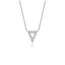 Diamond Inverted Triangle Pendant in 14k White Gold-1