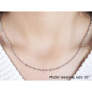 14k White Gold Singapore Chain 1.7mm-2