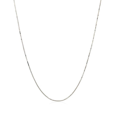 14k White Gold Classic Box Chain 0.45mm - 0